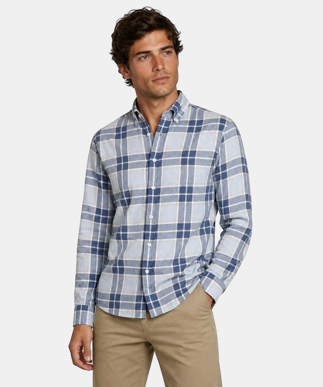 McGregor Melange Check Shirt, Light Blue