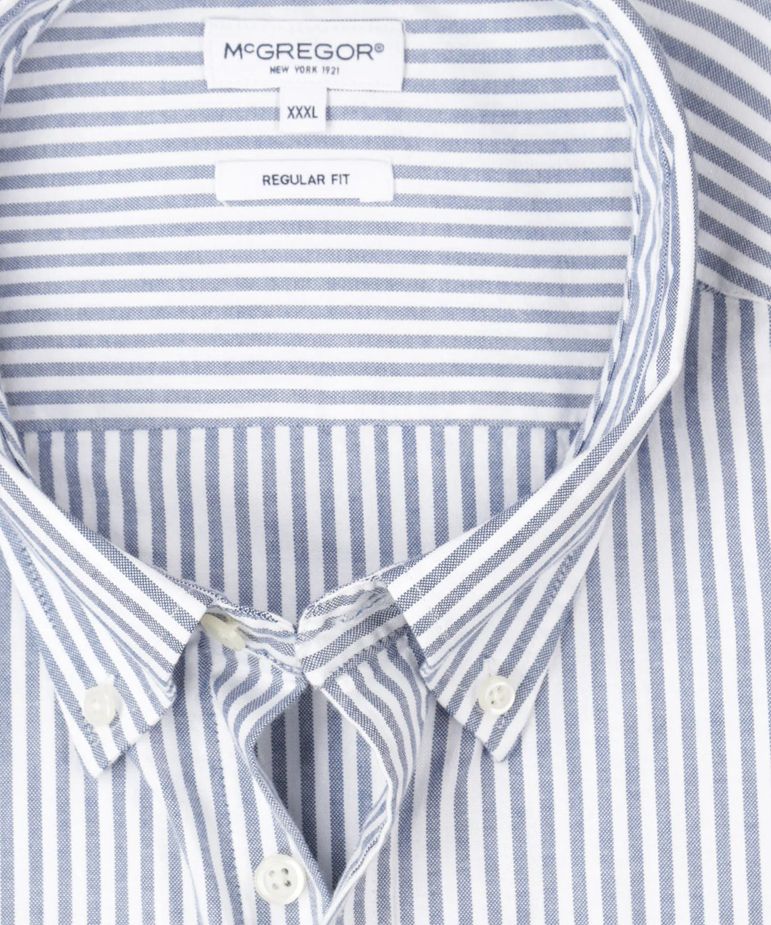 McGregor Stretch Oxford Shirt Big Stripe, Navy