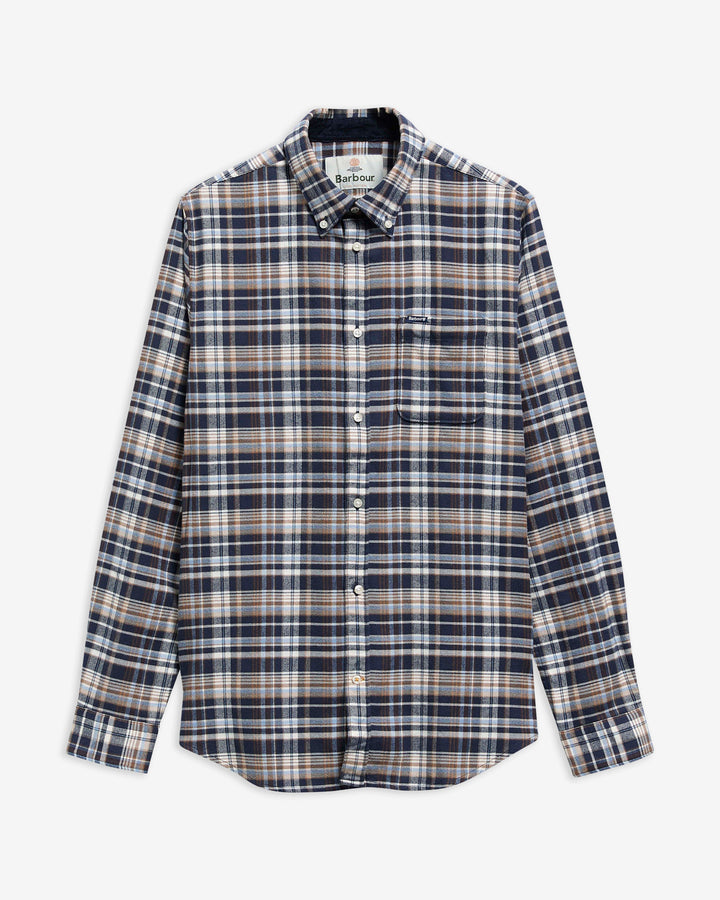 Barbour Northfell Tailored Checked Shirt, Navy