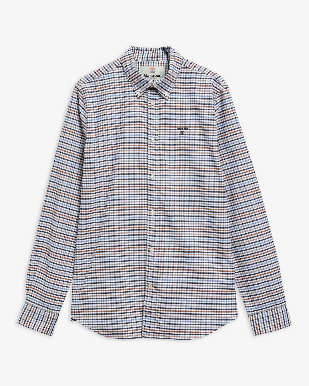 Barbour Rickwood Tailored Gingham Shirt, Stone