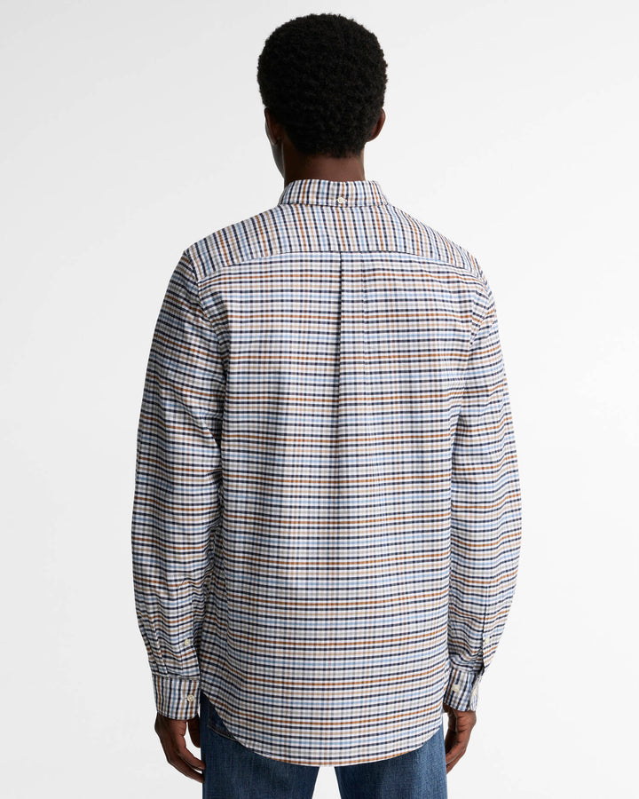 Barbour Rickwood Tailored Gingham Shirt, Stone