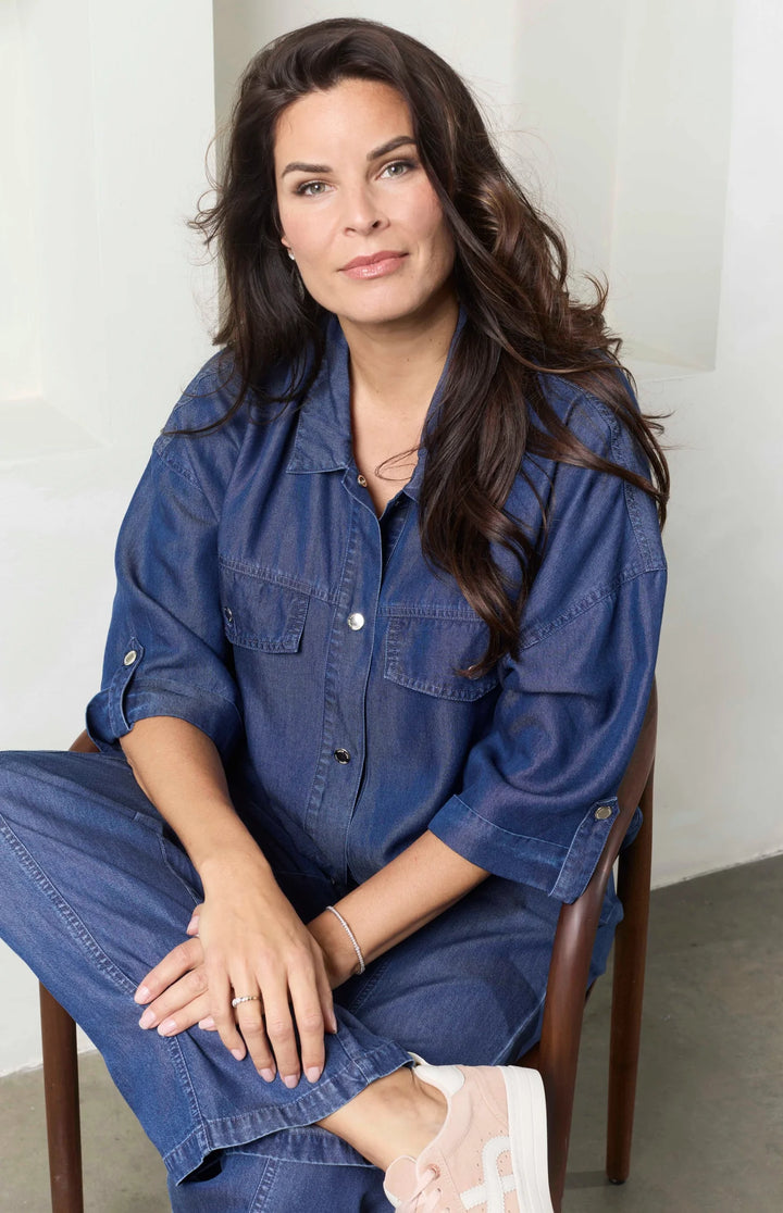 Zoso Maartje dunkle Jeansbluse