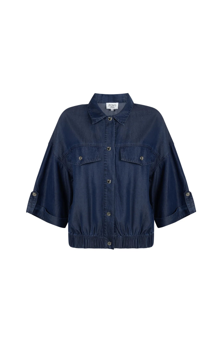 Zoso Maartje dunkle Jeansbluse