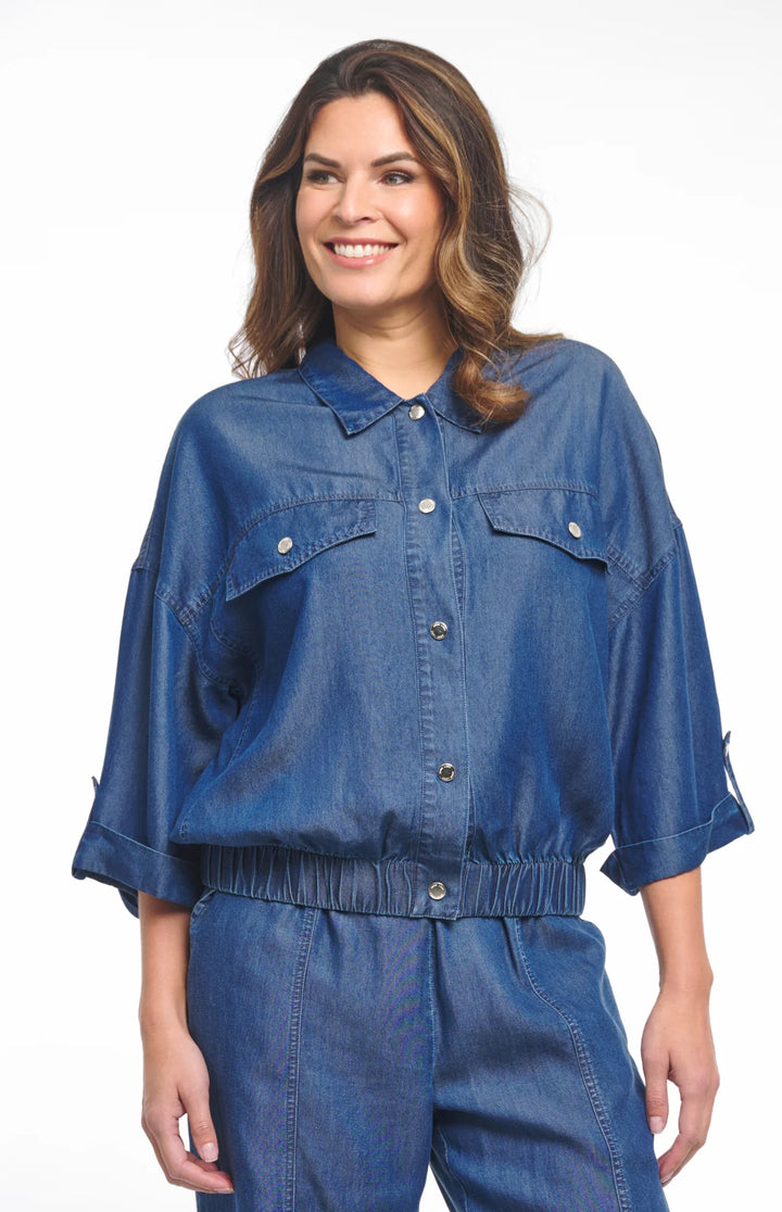 Zoso Maartje dunkle Jeansbluse