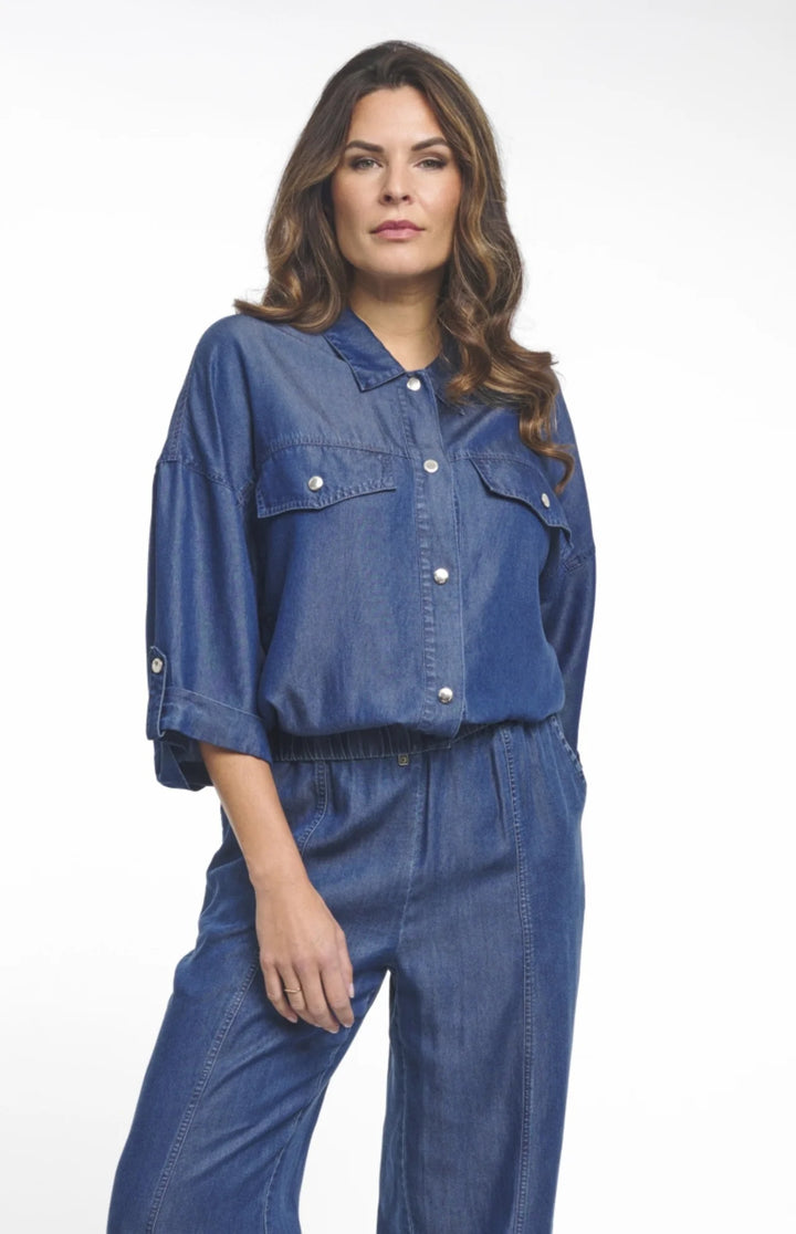 Zoso Maartje dunkle Jeansbluse