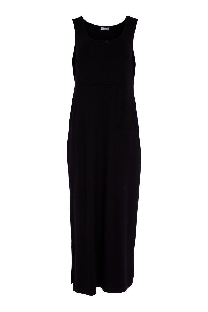 NAYA Schwarzes Basic-Jerseykleid mit Taschen