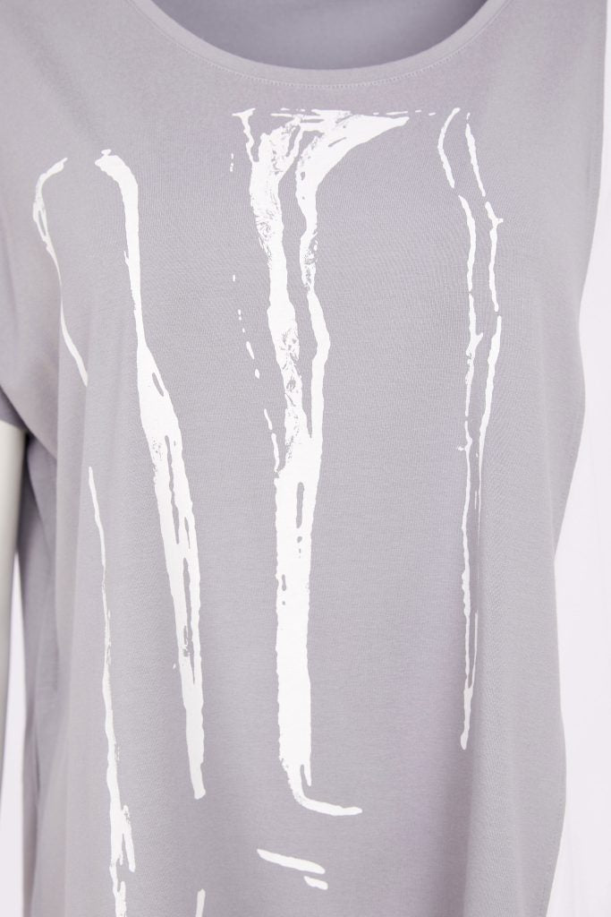 NAYA Top mit Tauben- und Weißprint