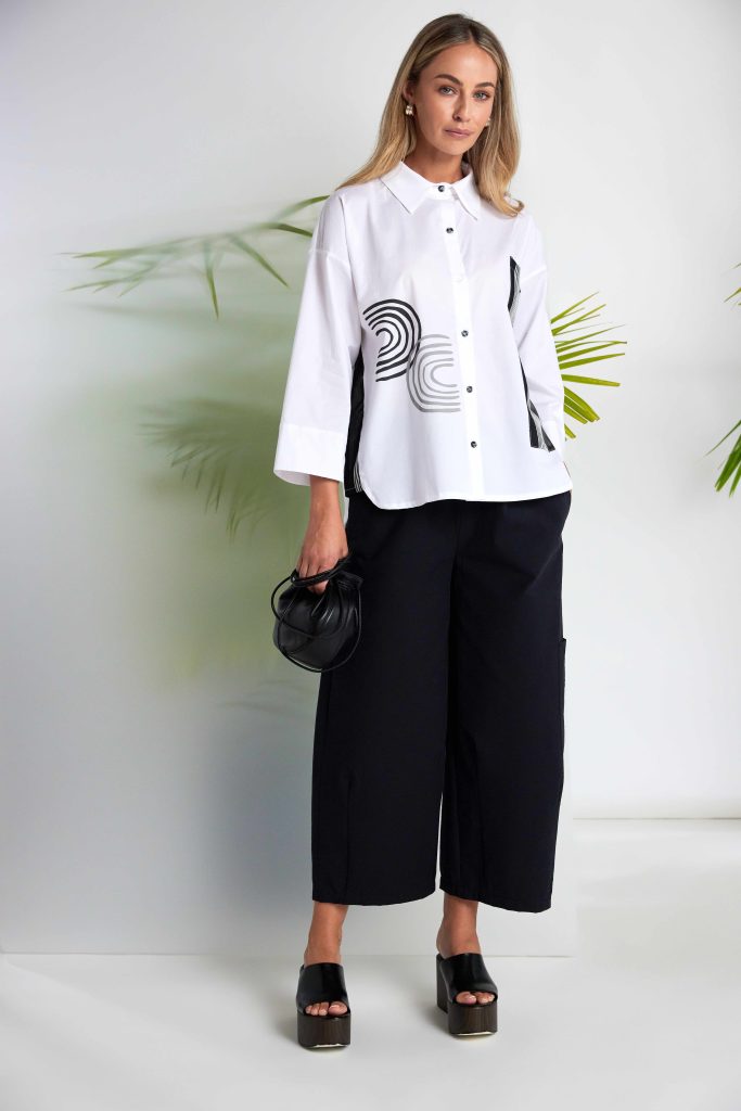 NAYA Hemd mit Streifenmuster und Platzierungsdruck