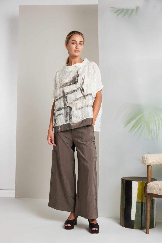 NAYA Taupe Weite Hose