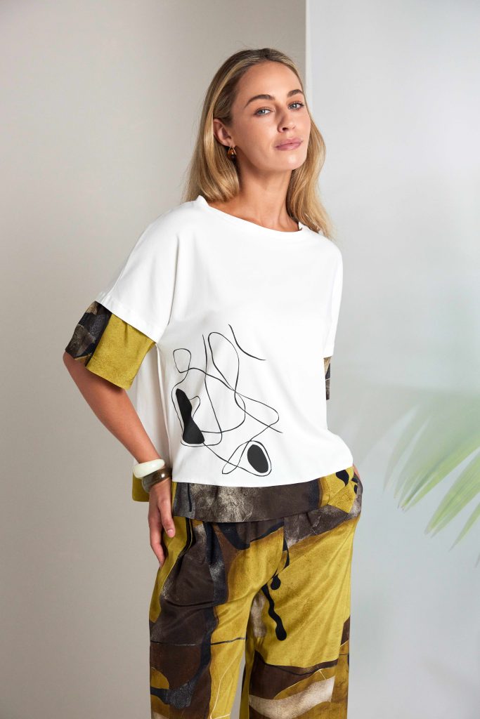 NAYA Oasis Placement Print Top