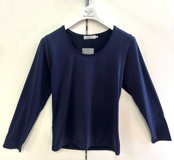 Decollage PAULA Marineblaues Langarmshirt
