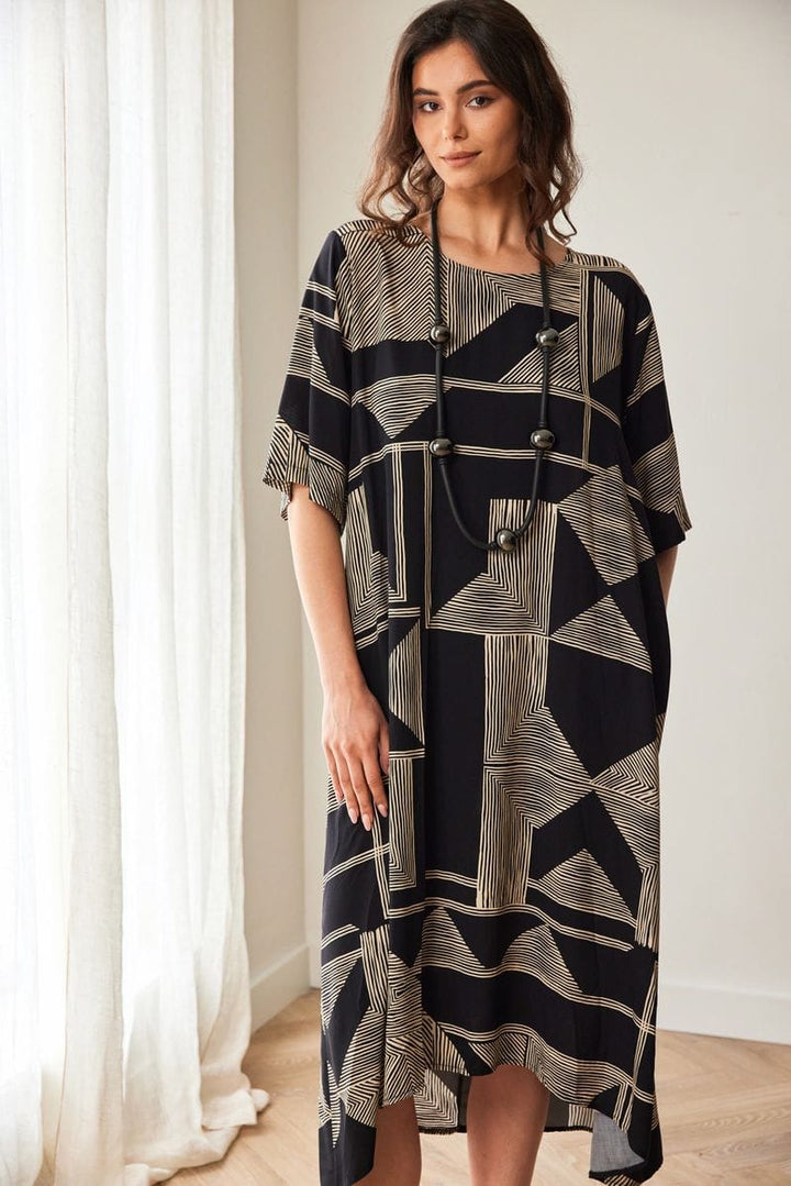 Peruzzi Kleid mit geometrischem Muster