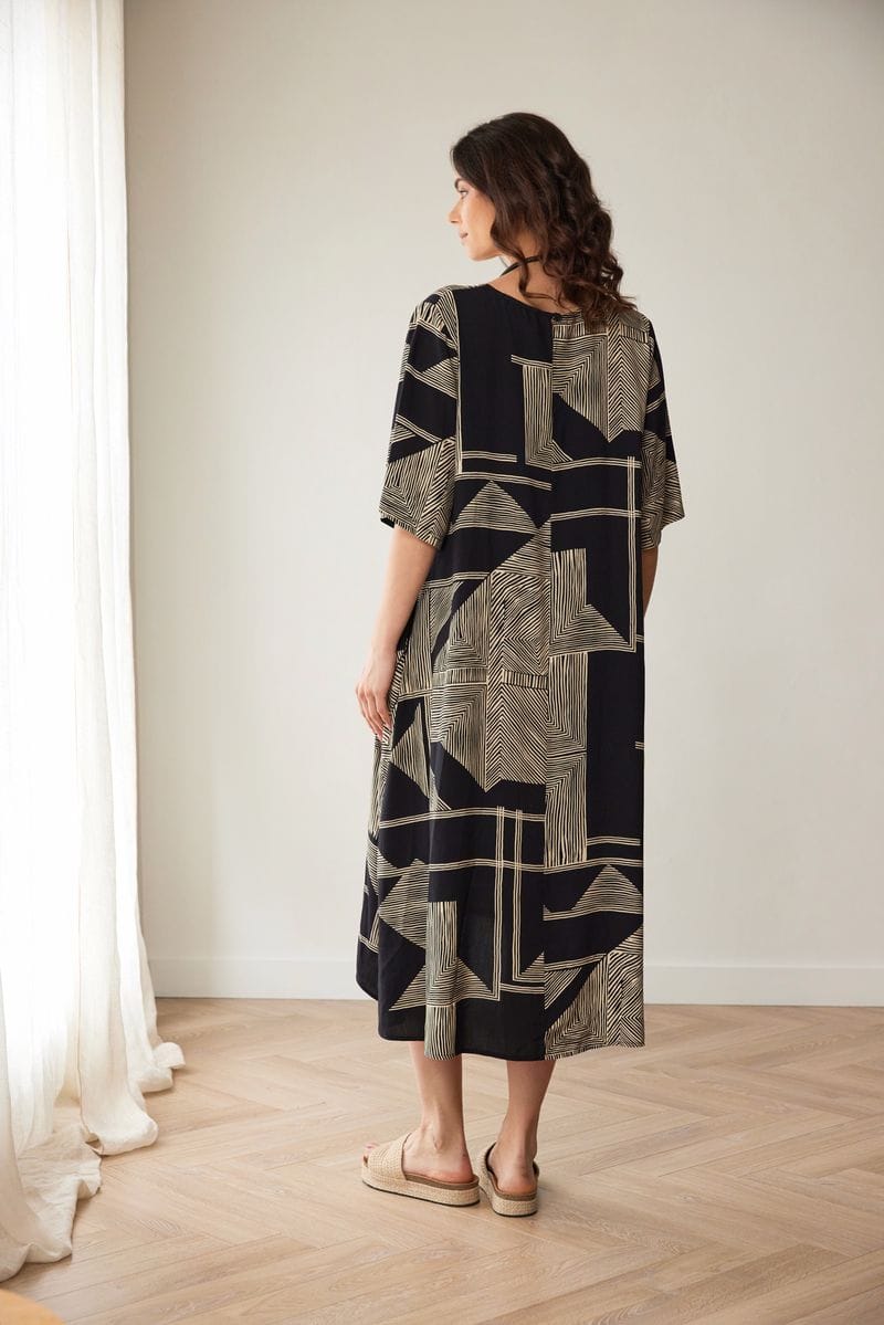 Peruzzi Kleid mit geometrischem Muster