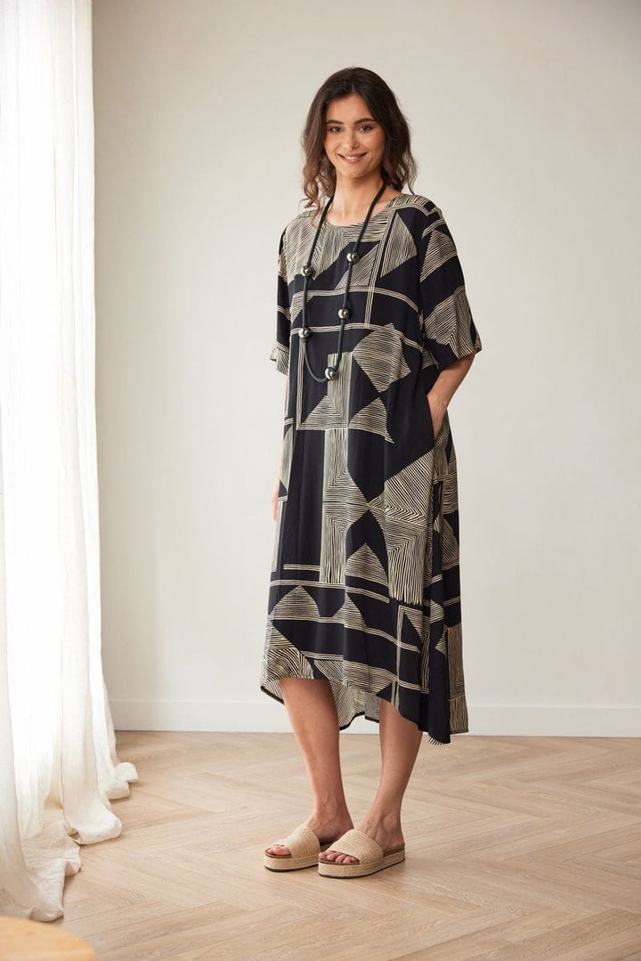 Peruzzi Kleid mit geometrischem Muster