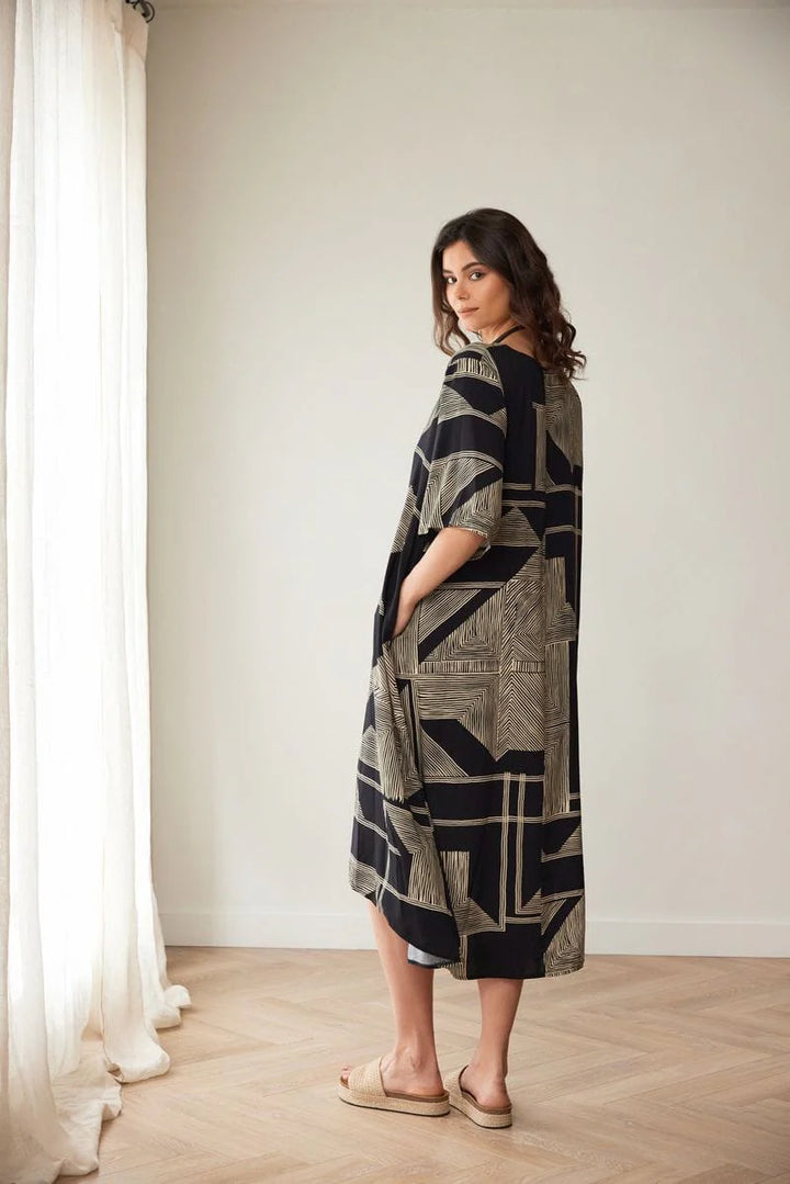 Peruzzi Kleid mit geometrischem Muster