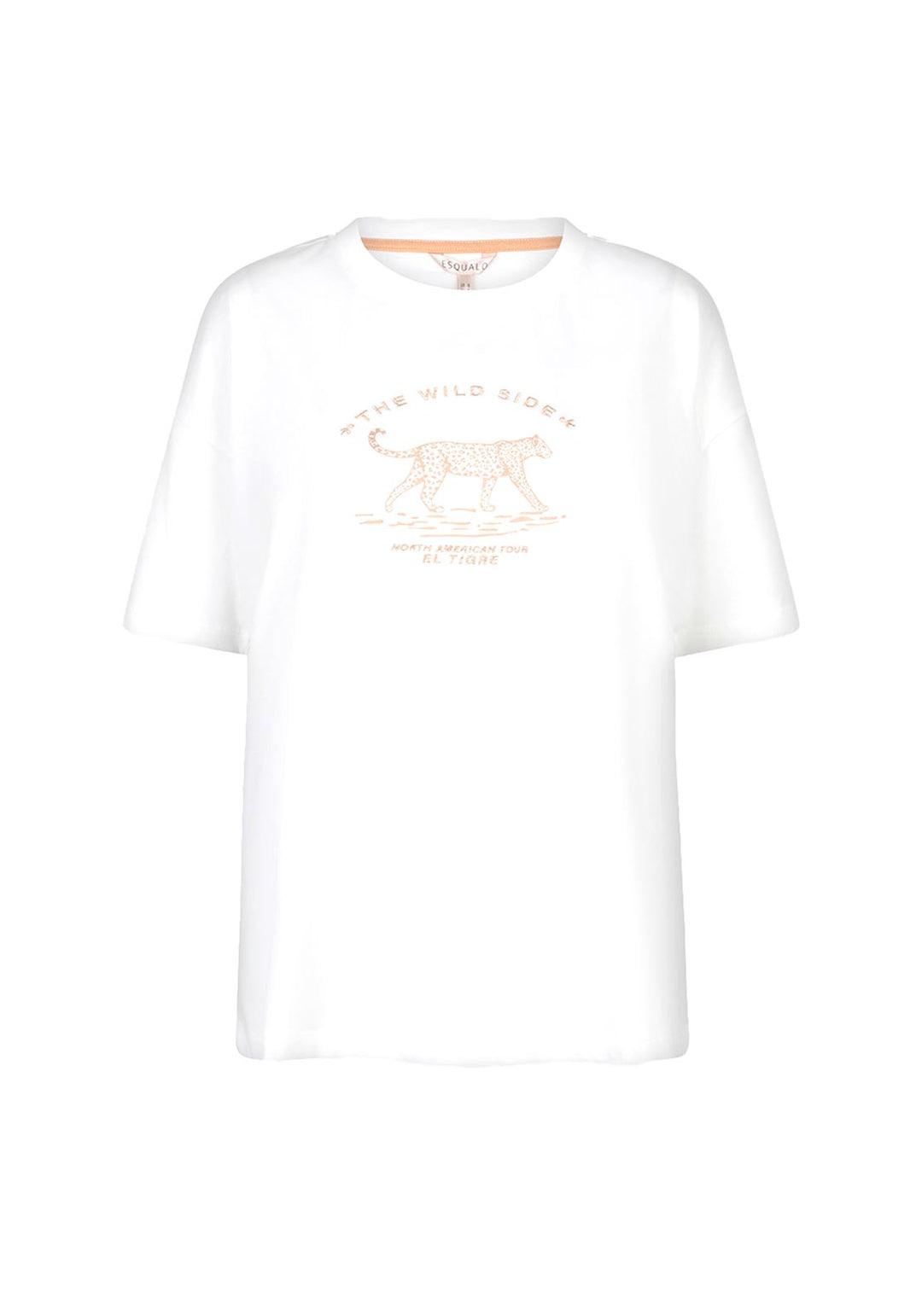 Esqualo Off White Sand 'The Wild Side' bedrucktes Top