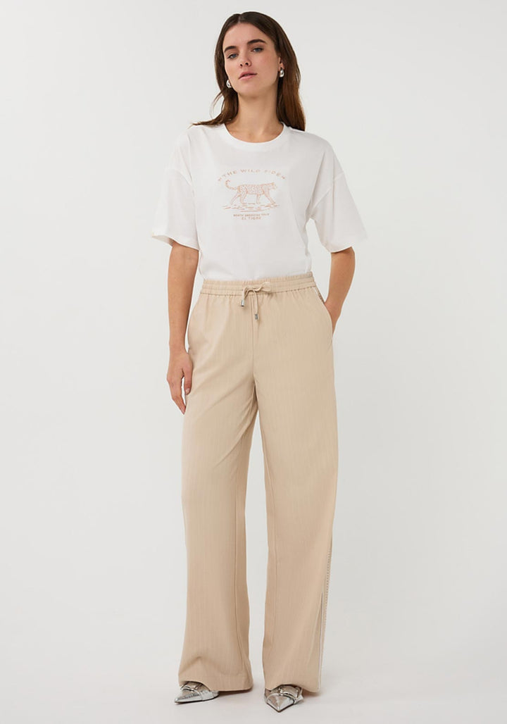 Esqualo Off White Sand 'The Wild Side' bedrucktes Top