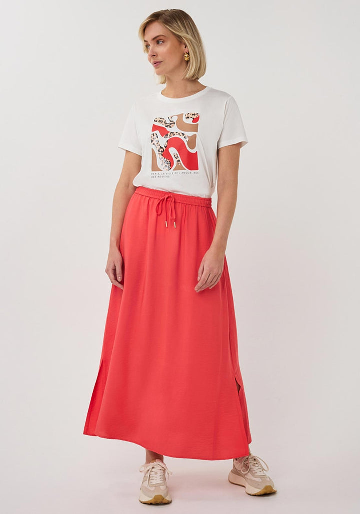 Esqualo Off White 'Paris' bedrucktes Top