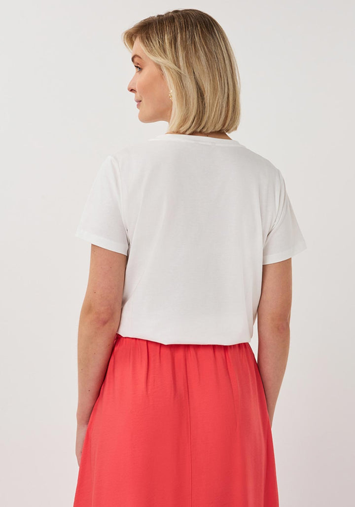 Esqualo Off White 'Paris' bedrucktes Top