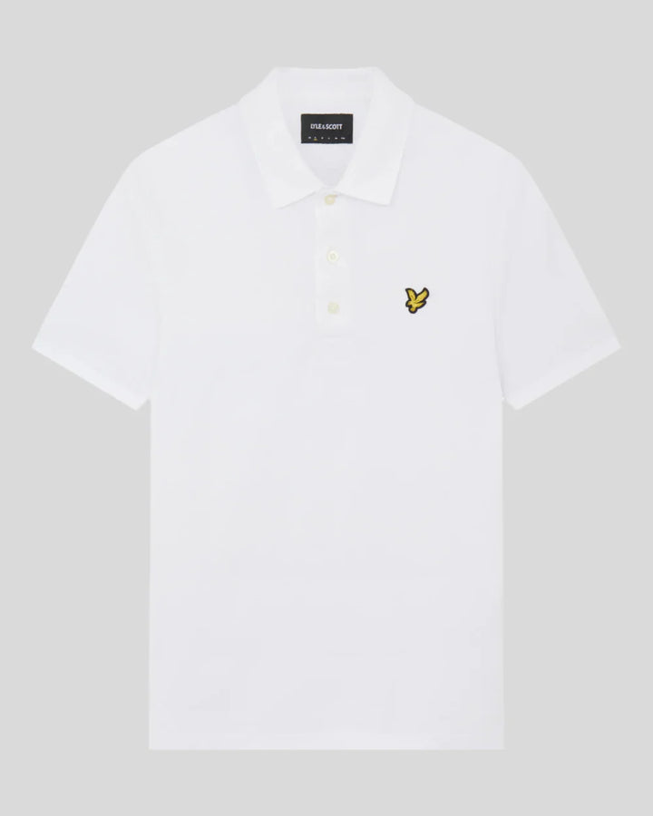 Lyle & Scott White Cotton Plain Polo Shirt