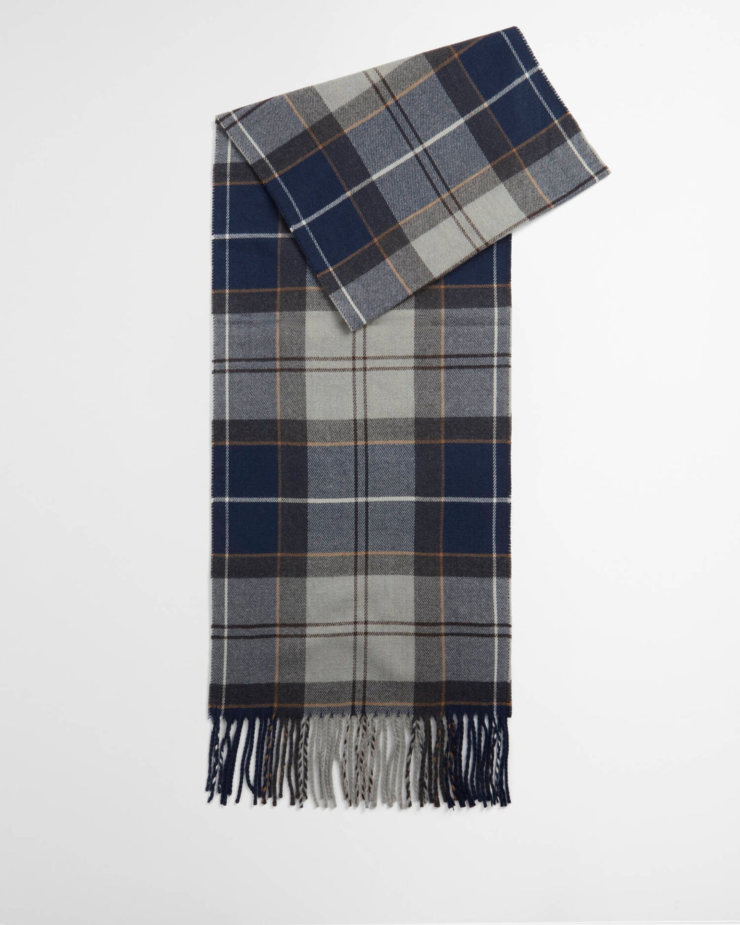 Barbour Galingale Tartan Scarf, Grey Midnight Tartan