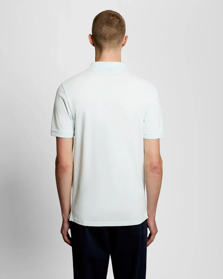 Lyle & Scott Blue Ice Cotton Plain Polo Shirt