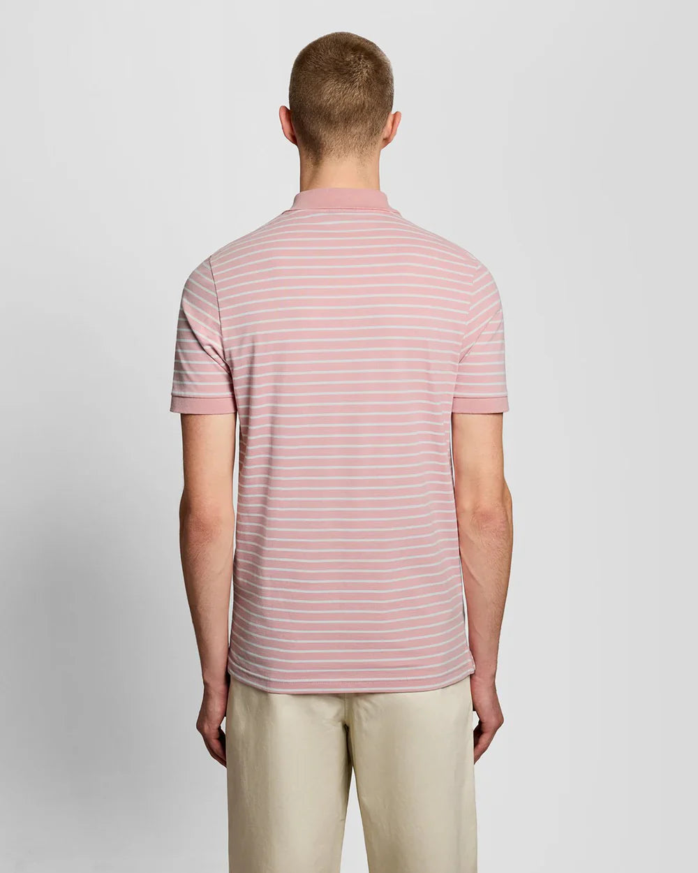 Lyle & Scott Pink Pique Breton Polo Shirt