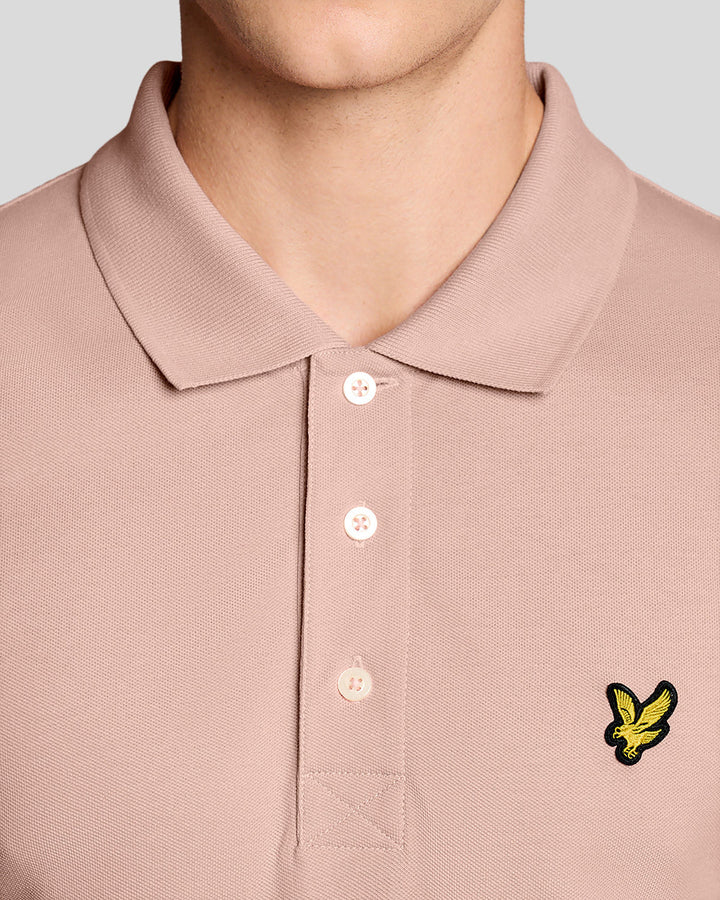 Lyle & Scott Pink Cotton Plain Polo Shirt