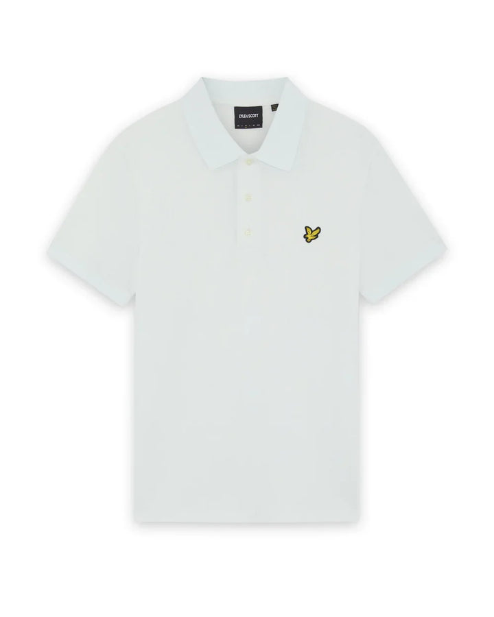 Lyle & Scott Blue Ice Cotton Plain Polo Shirt