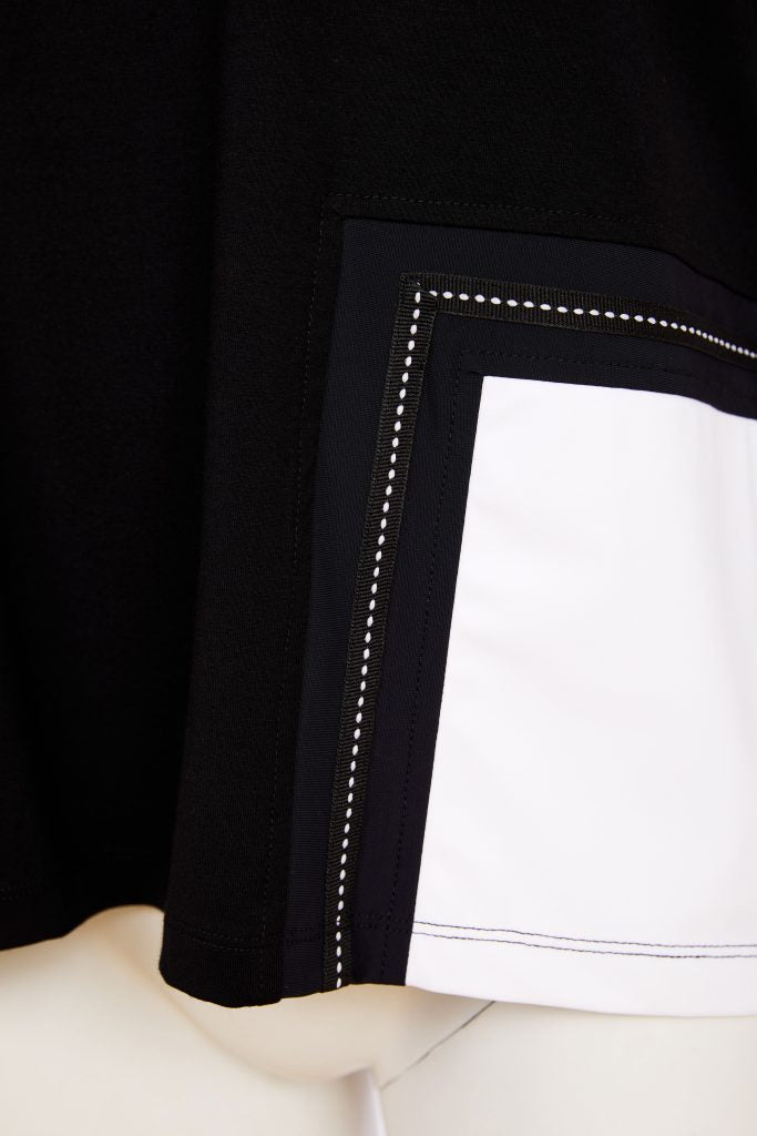 NAYA Schwarz-Weißes Kontrasttaschen-Top