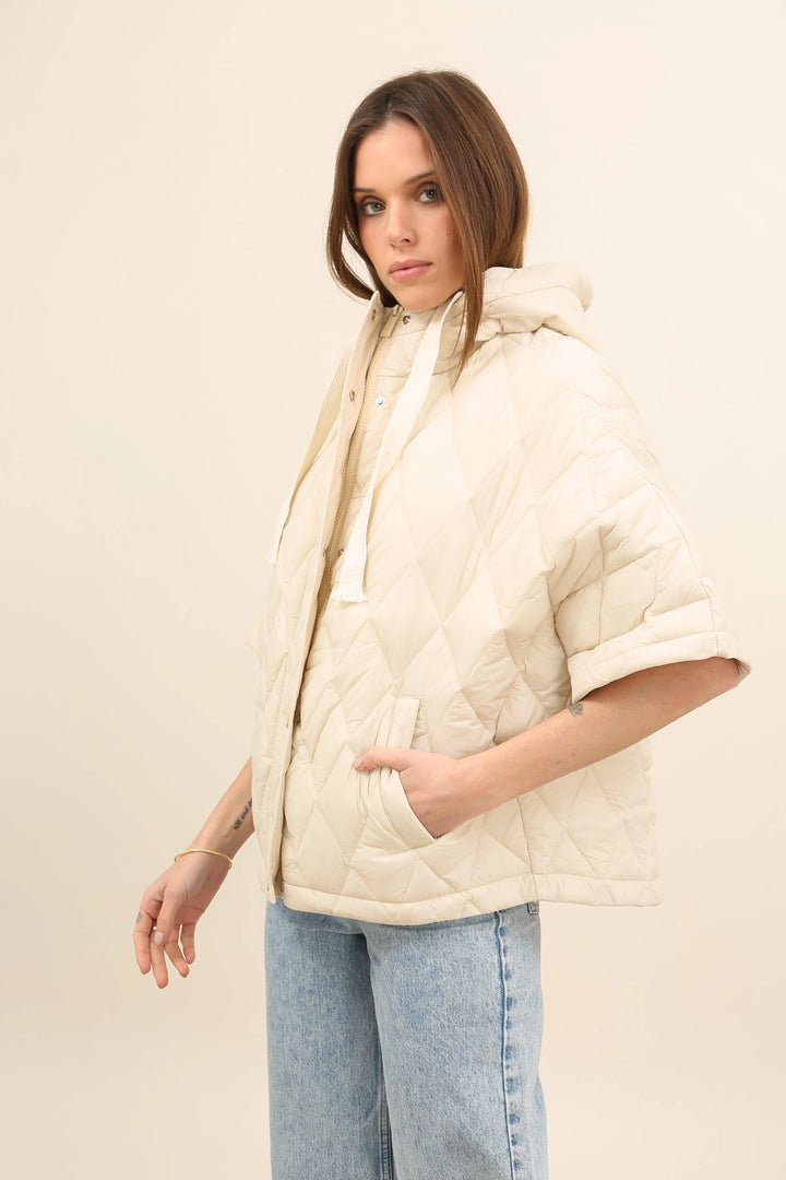 Oversized Lightweight Batwing Quilted Jacket